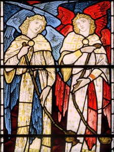 Censing Angels, 1869 (målat glas) av Edward Burne Jones