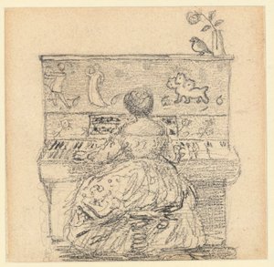 Georgiana Burne-Jones vid pianot av Edward Burne Jones