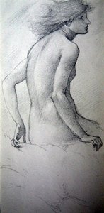Hill Fairy (se 452518 verso) av Edward Burne Jones