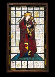 Kung David Poeten, 1863 (målat glas) av Edward Burne Jones