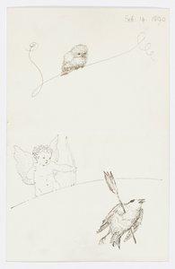 Brev till konstnärens barnbarn Angela Thirkell (penna på papper) av Edward Burne Jones