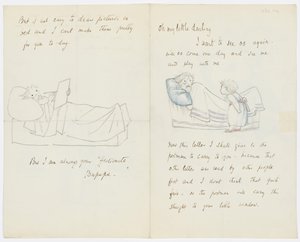 Brev till konstnärens barnbarn Angela Thirkell (penna på papper) av Edward Burne Jones