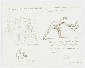 Brev till konstnärens barnbarn Angela Thirkell (penna på papper) av Edward Burne Jones