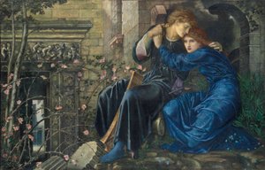 Kärlek bland ruinerna av Edward Burne Jones