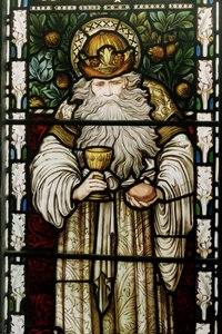 Melchizedek, kung av Salem, 1876 (målat glas) av Edward Burne Jones