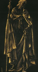 Ministering Angel (guldfärg på papper) av Edward Burne Jones