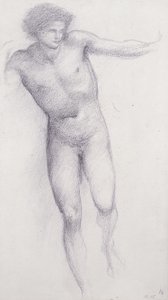 Perseus - Rock of Doom (krita på papper) av Edward Burne Jones