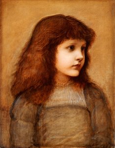 Porträtt av Gertie Lewis, halvlängd, 1879-80