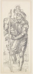 S:t Kristoffer och Kristusbarnet av Edward Coley Burne Jones