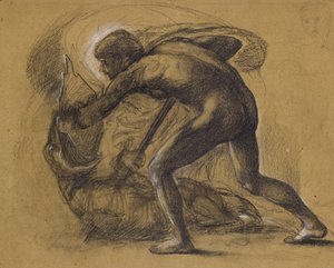 St George and the Dragon (penna på papper) av Edward Burne Jones