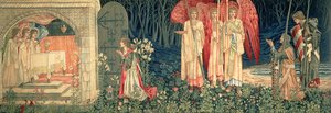 Uppnåelsen; The Vision of the Holy Grail till Sir Galahad, Sir Bors och Sir Percival, från serien "The Quest for the Holy Grail", 1895-96