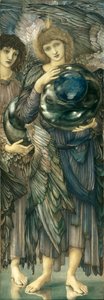 The Days of Creation: The Second Day, 1870-76 (wc, gouache, skalguld och platinafärg på linneöverdragen panel) av Edward Burne Jones