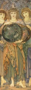 The Days of Creation: The Third Day, 1870-76 (wc, gouache, skalguld och platinafärg på linneöverdragen panel) av Edward Burne Jones