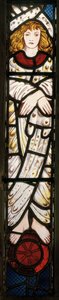 Det nya Jerusalem, ängel, detalj, 1862-3 (målat glas) av Edward Burne Jones