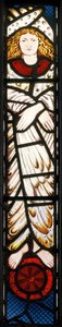 Det nya Jerusalem, ängel, detalj, 1862-3 (målat glas) av Edward Burne Jones