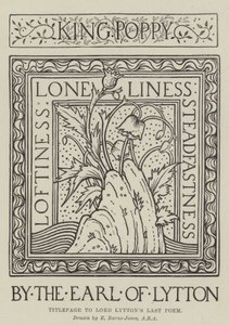 Titelsida till Lord Lyttons sista dikt av Edward Burne Jones