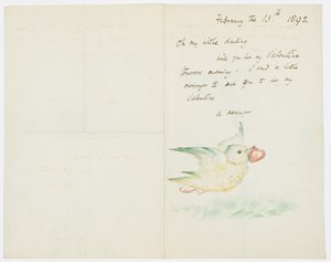 Valentine, brev till konstnärens barnbarn, Angela Thirkell, 13 februari 1892 av Edward Burne Jones