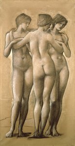 Venus Concordia - Study of the Three Graces, 1895 av Edward Burne Jones