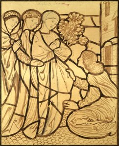 Vart är din älskade vägen, o du vackraste bland kvinnor (pensel & bläck & penna på papper) av Edward Burne Jones