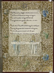 (Hel folio) Rubaiyat av Omar Khayyam, verserna 74 - 75. av Edward Coley and Morris William Burne Jones