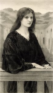 Vespertina Quies, graverad av Emile Boilvin (1845-99) pub. av Arthur Tooth & Sons, 1897 av Edward Coley after Burne Jones