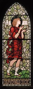 Wilden, All Saints, Morris & Co., Edward Burne-Jones, John Henry Dearle (1859-1932), Samuel, 1902-1914, Louisa, Alfred, The Baldwins, premiärminister, metodist, Worcestershire, Arts & Crafts, Rudyard av Edward Coley and Dearle Burne Jones