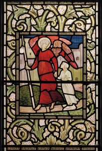 Wilden, All Saints, Morris & Co., Edward Burne-Jones, John Henry Dearle (1859-1932), The Child with Guardian Angel, 1902-1914, Louisa, Alfred, The Baldwins, Premiärminister, Methodist, Worcestershire,