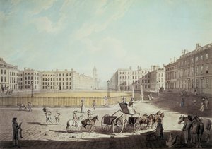 Hannover Square (akvarell på papper) (se även 95224) av Edward Dayes