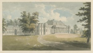 Shugborough Hall: akvarellmålning och [?sent 1700-tal] av Edward Dayes