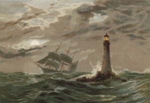 Månsken, Eddystone fyr av Edward Duncan