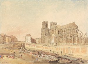 Notre Dame, Paris, från den vänstra stranden av Edward Duncan