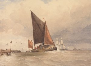 Segelpråm till sjöss av Edward Duncan
