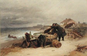The Look Out, c.1850 (akvarell på papper) av Edward Duncan