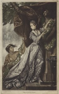 Lady Elizabeth Keppel (färgad gravyr)