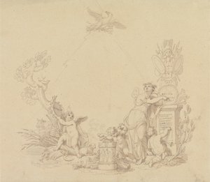 Design för illustrationer till Beethovens verk av Edward Francis Burney