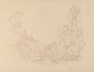 Design för illustrationer till Beethovens verk av Edward Francis Burney