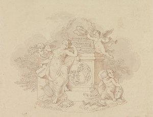Design för illustrationer till Mozarts operor av Edward Francis Burney