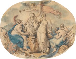 Homage till Nelson av Edward Francis Burney