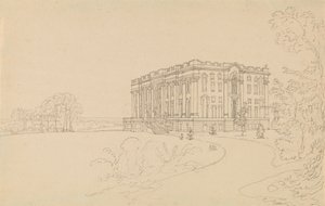 Vy över Easton Neston, Northants av Edward Francis Burney