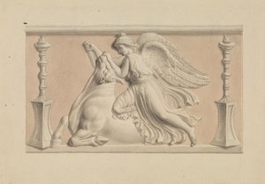 Bevingad figur som dödar en tjur av Edward Francis Burney