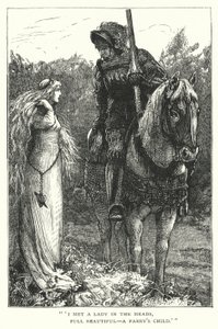 Den vackra damen utan nåd (gravyr) av Edward Frederick (after) Brewtnall
