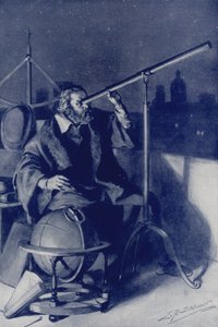 Galileo upptäcker nya världar (färglitografi)