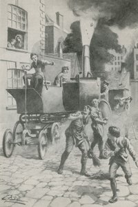 Gurney och hans underbara motor (litografi) av Edward Frederick Skinner