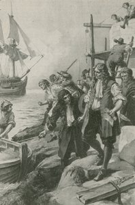 Winstanley bortförd av pirater (litografi)