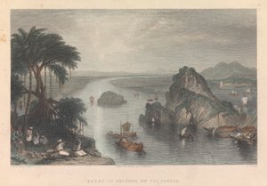 Scen vid Colgong på Ganges av Edward Goodall