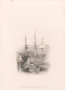 Bellerophon, Plymouth Sound av Edward Goodall