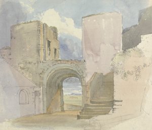 Gateway på Bamburgh Castle av Edward Hastings