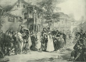 Chaucer and the Canterbury Pilgrims (gravyr) av Edward Henry Corbould