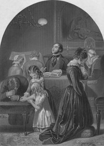 Familjegudstjänst, c1870 av Edward Henry Corbould