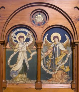 Garstang, St Thomas, Shrigley & Hunt (1873-1982), Edward Holmes Jewitt (1849-1929), Angel Reredos, ca 1877